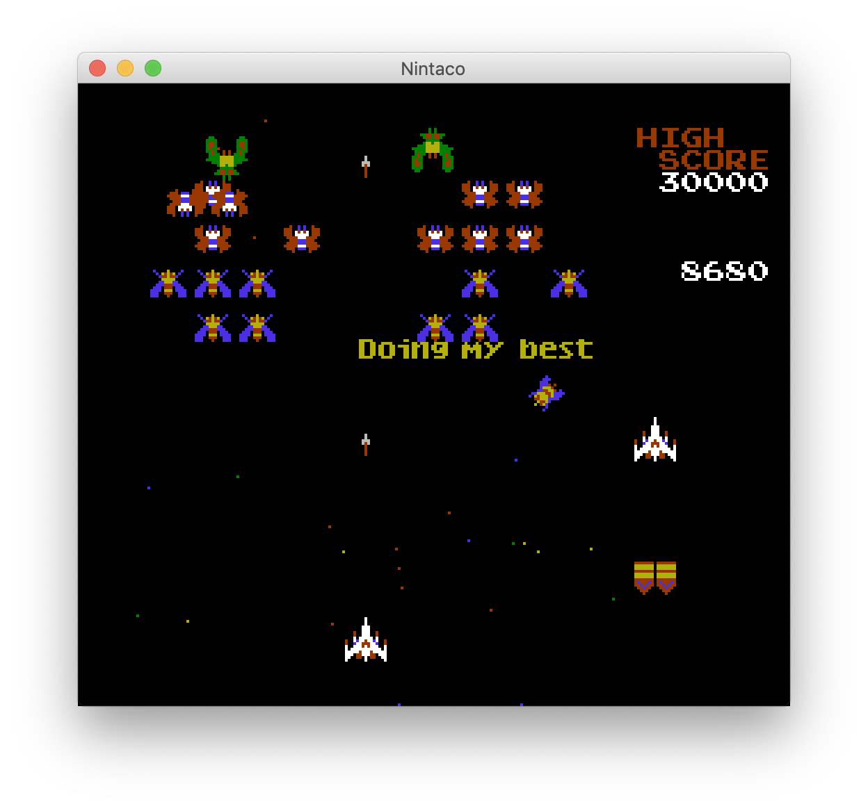 The bot scoring 8630 by shooting blindly