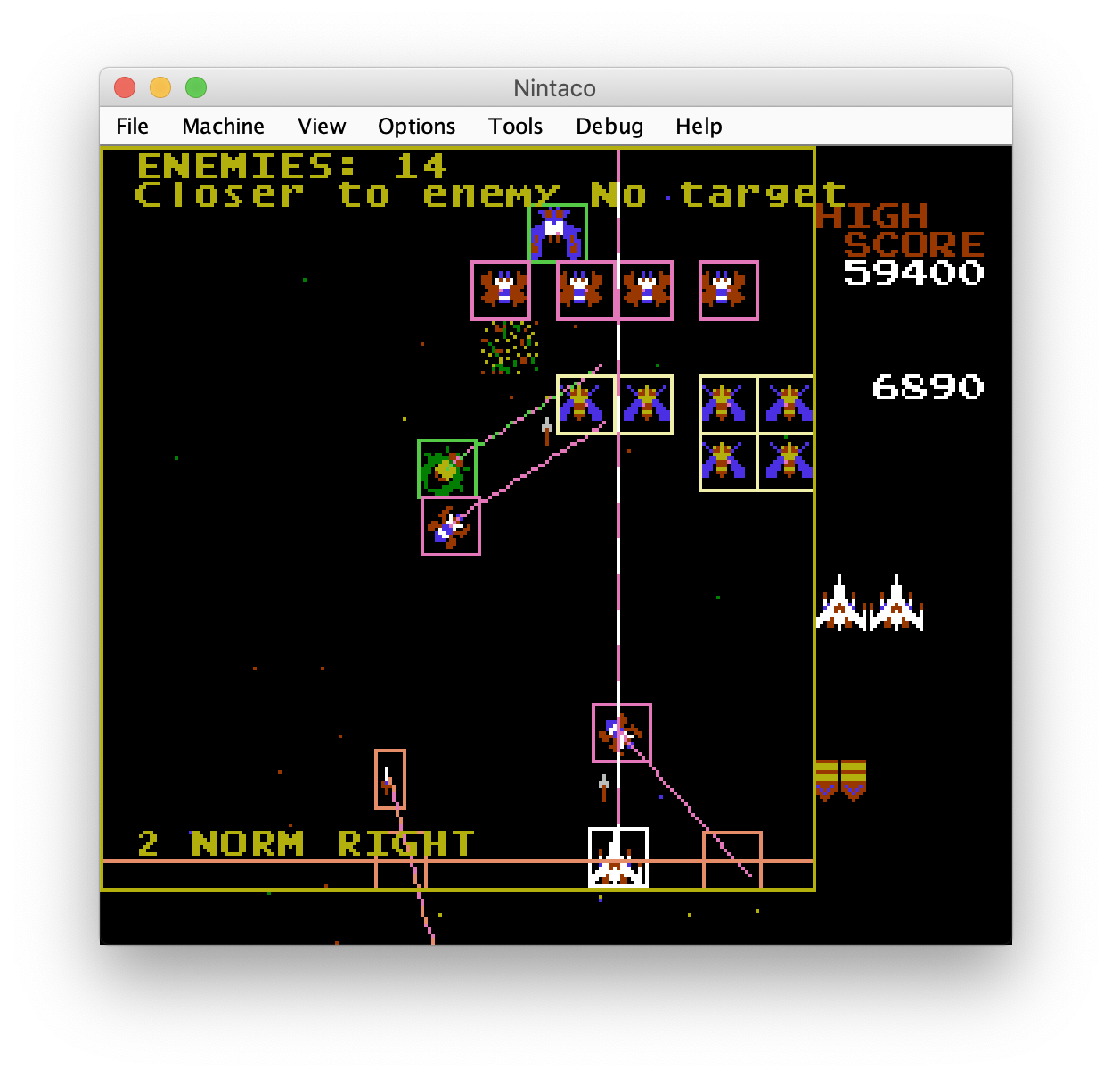 Danger zones (the orange boxes)